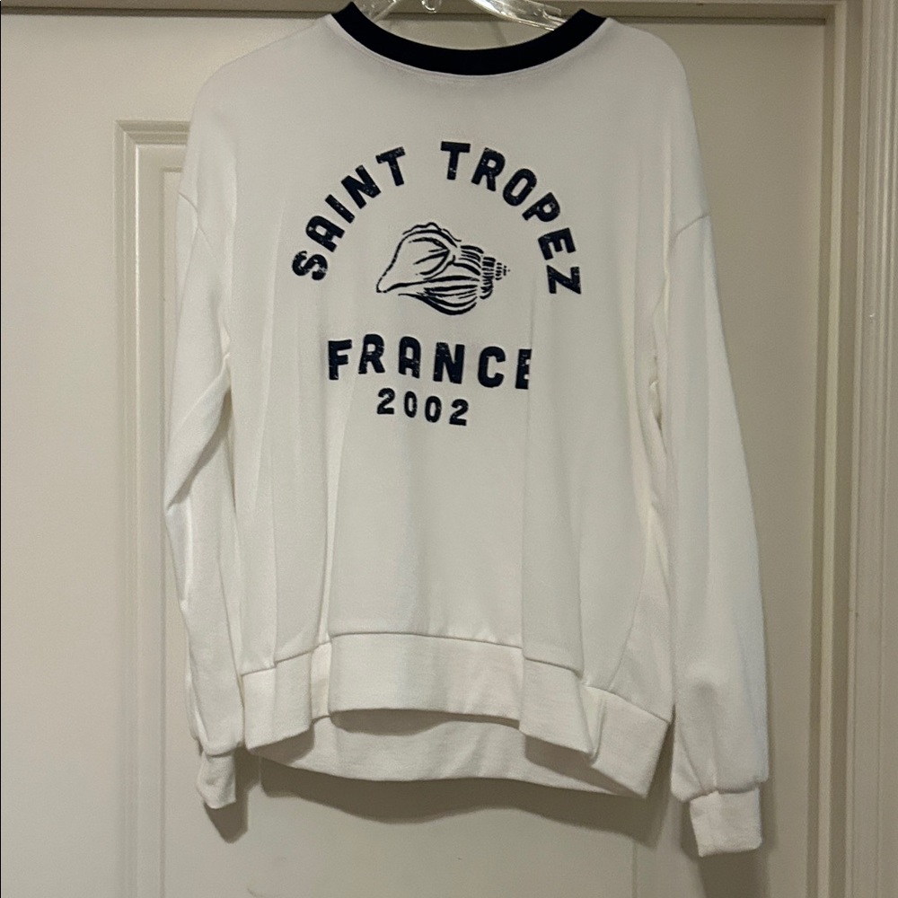 C&C California White and Navy Tee
